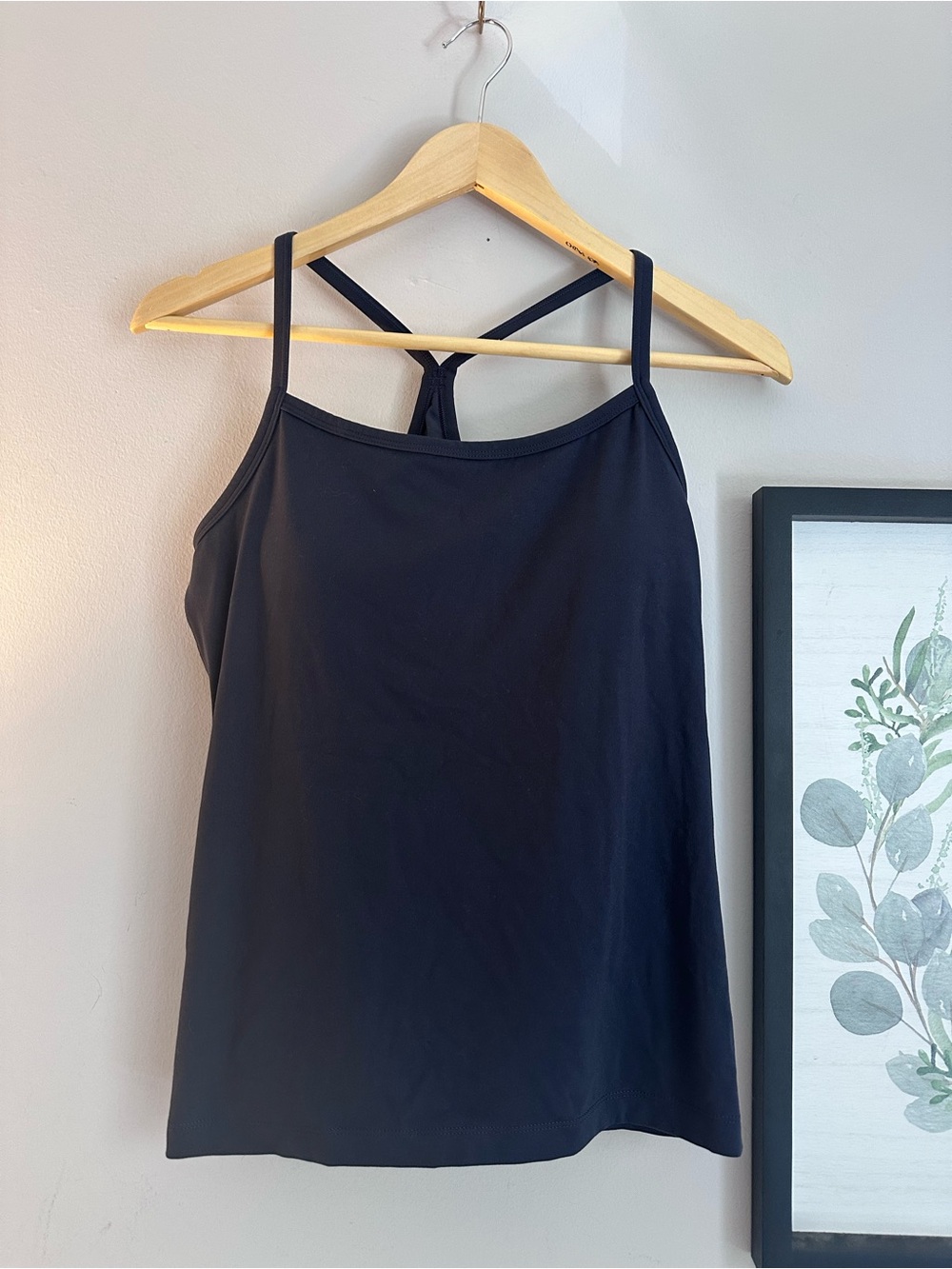 Offline By Aerie Navy Blue Slim Fit Spaghetti Strap Lined Padded Workout Tank - Picture 2 of 5